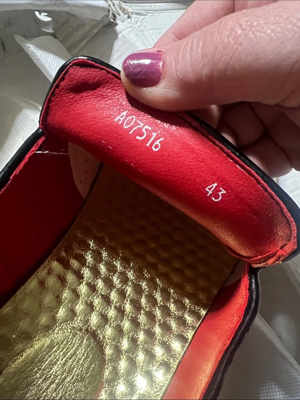 Men's Gold Glitter Slip-On Loafers with Red Lining